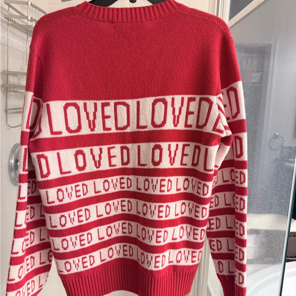 Gucci Red and Cream 'Loved' Women's Sweater - Picture 6 of 6